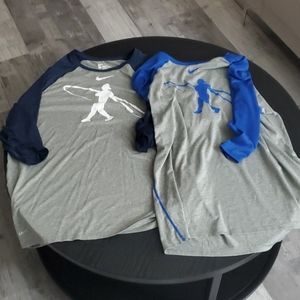 2 Nike Ken Griffey 3/4 sleeve Drifit